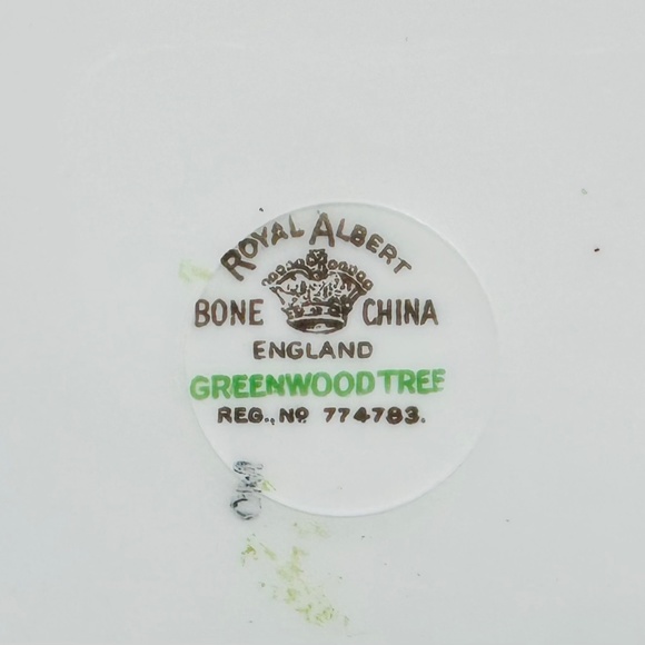 Royal Albert Greenwood Tree 6.75" Square Dessert Plates(4) Green trim - Picture 4 of 4